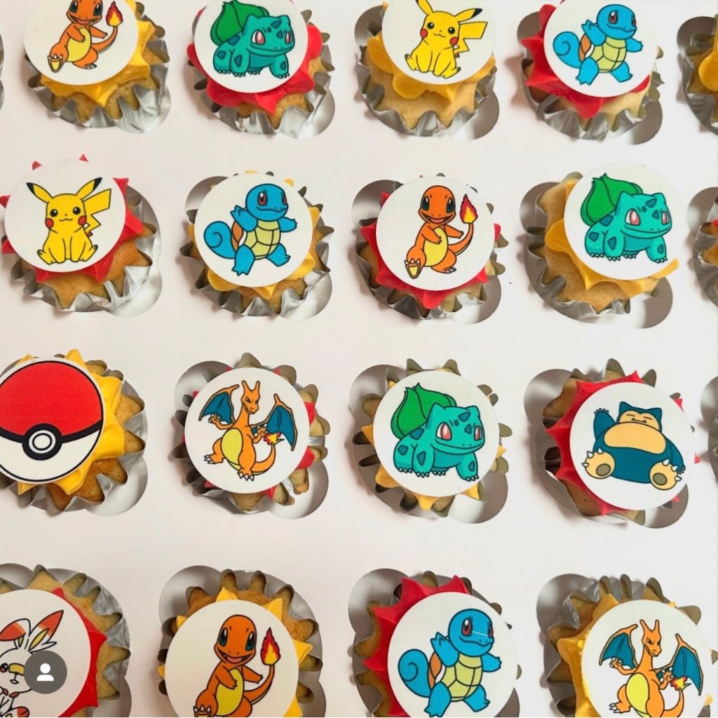 2.5" Cupcake Edible Icing Image - Pokemon