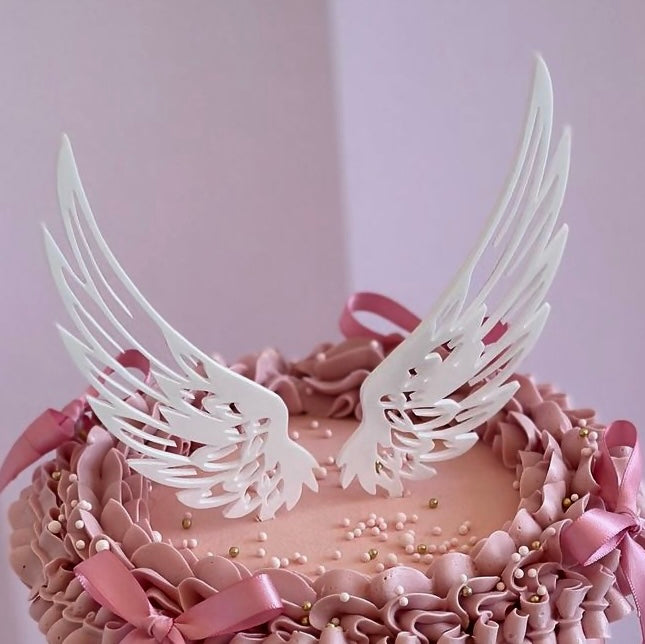 Acrylic Cake Topper - Angel Wings