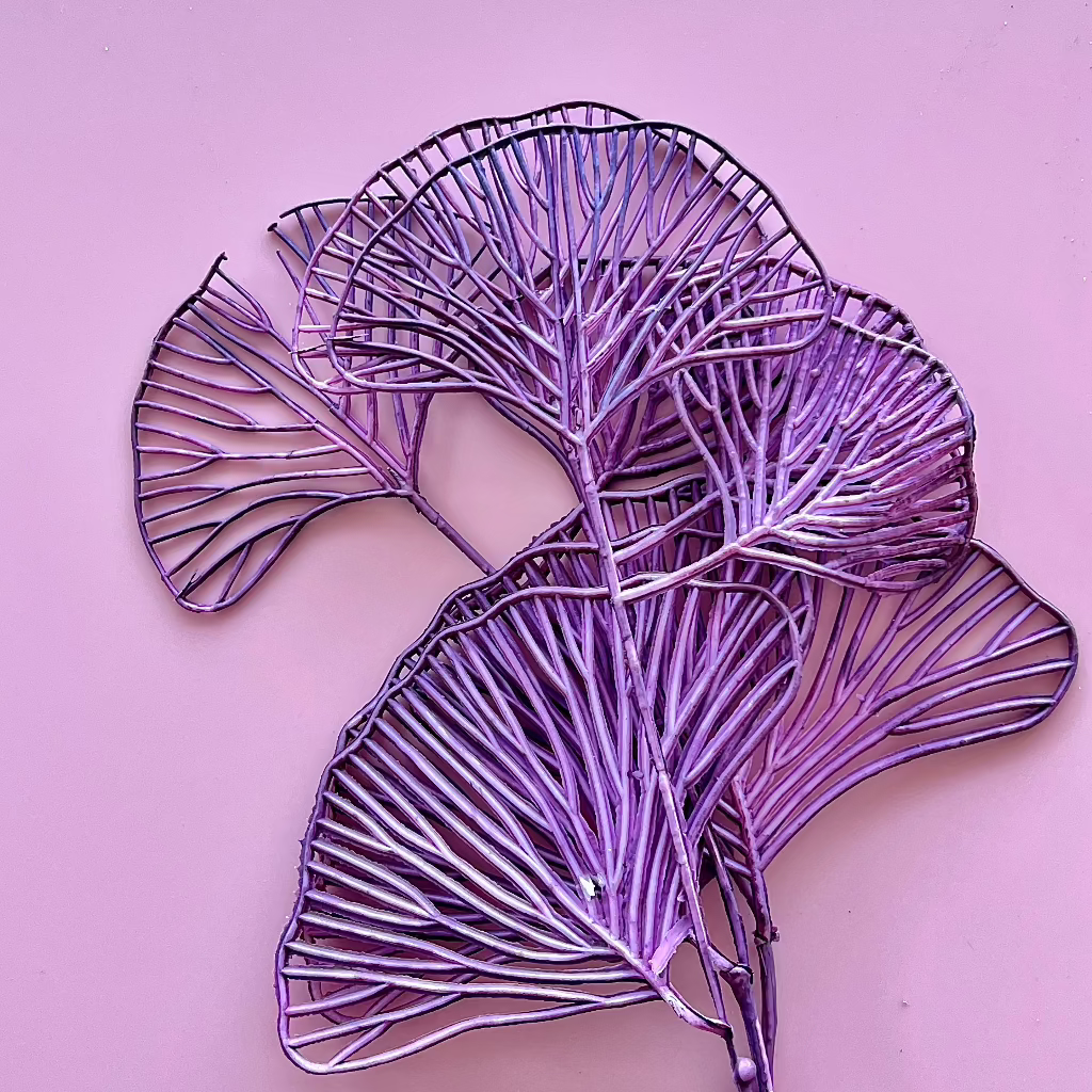 Artificial Ginkgo Leaves - Purple