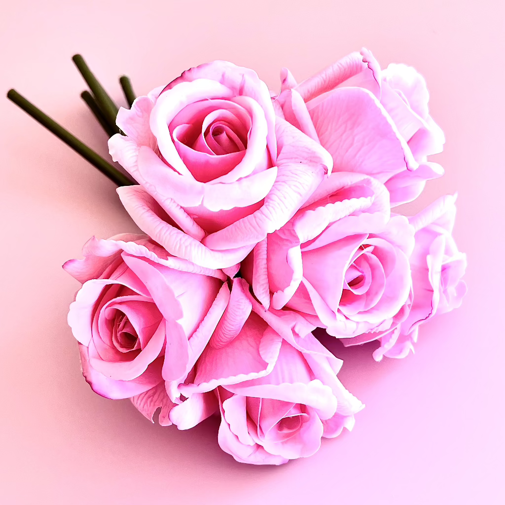 Artificial Real Touch Rose - Pink