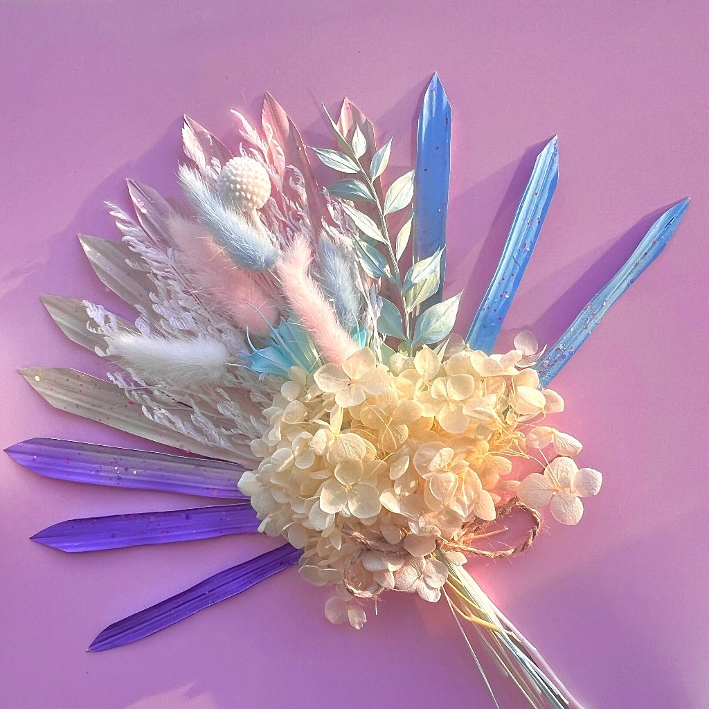 Dried Flower Arrangement for Cake Toppers - Pastel Rainbow