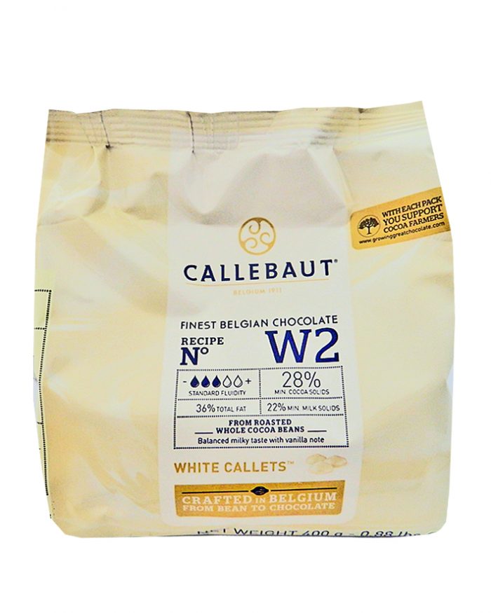 Callebaut White chocolate Callets 400g W2