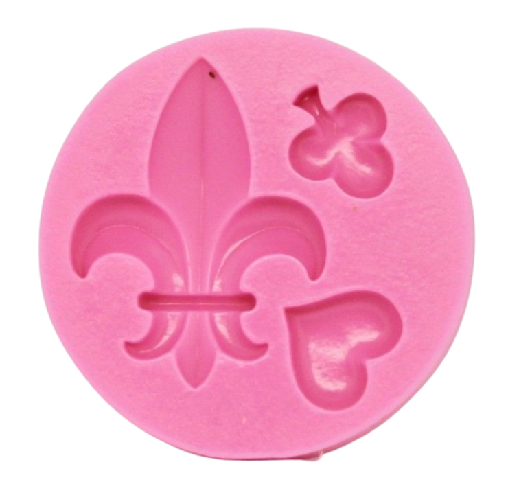 Mini Fleur de Lis Food Safe Silicone Mold for Fondant Cake Decorating