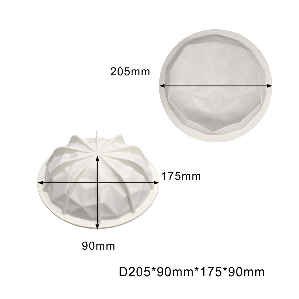 mcm-110-5 Silicone mould for cake making soap candle diamond dome